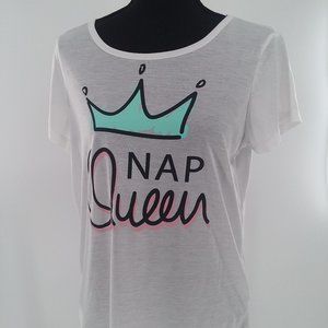 Bobbie Brooks Sleepwear Nap Queen Tee Shirt Size M